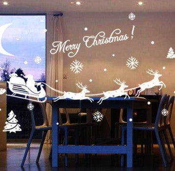 Merry Christmas Santa Claus Words Wall Sticker